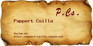Pappert Csilla névjegykártya