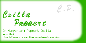 csilla pappert business card